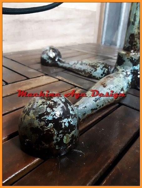 steampunk ipari design állólámpa , machine age